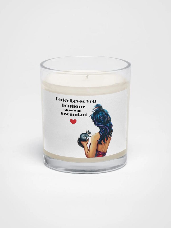 soy candle with pooky, his mama and each of their companies! product image (1)
