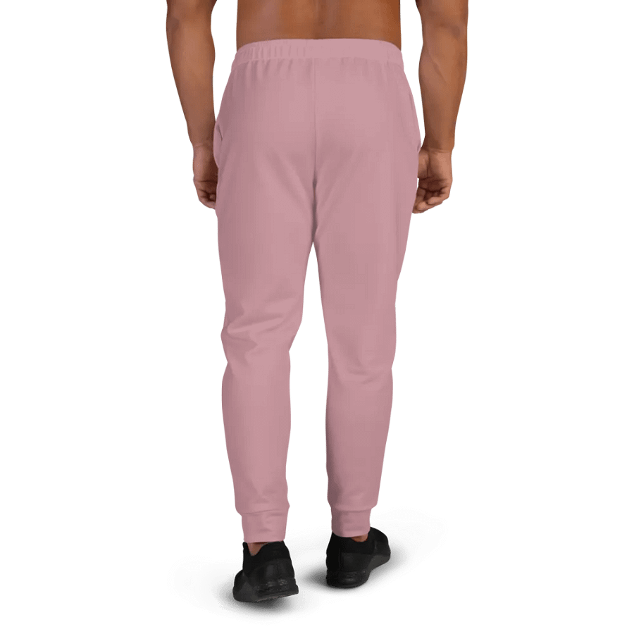 Plain Dusty Pink Soft Summer Recycled Polyester Premium Men's Joggers by Treasure Pie product image (4)