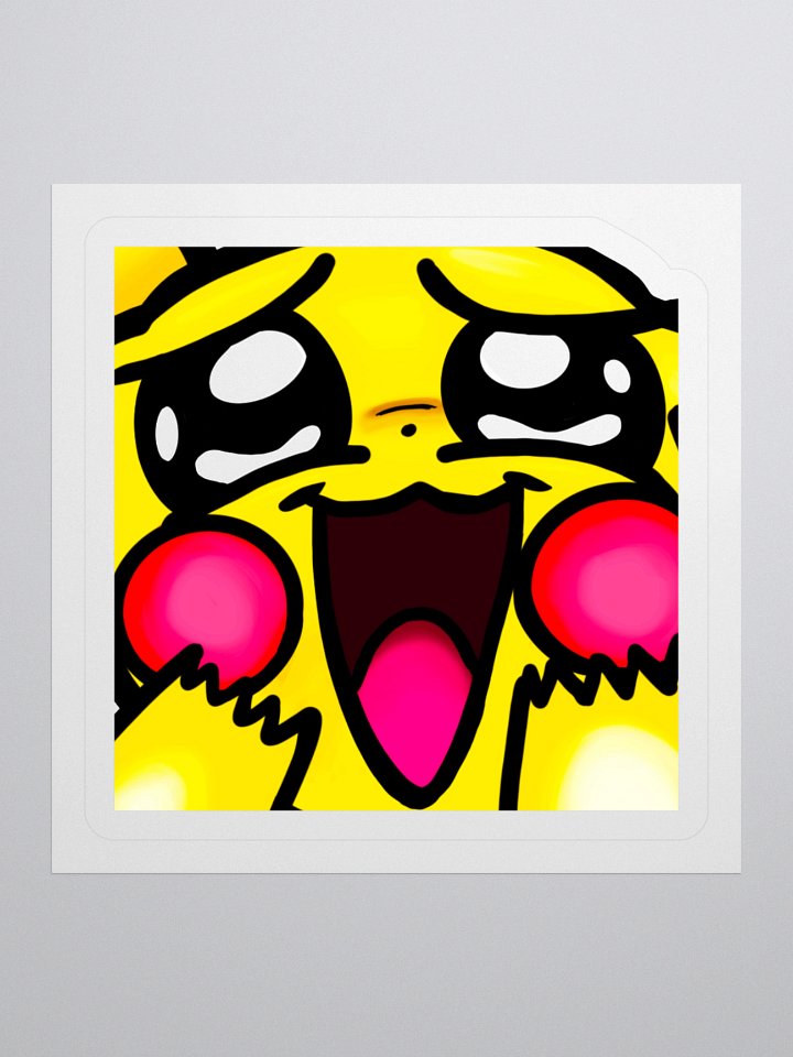Mesmerized Yellow Electric Mouse Vinyl Stickers (3" x 3") product image (1)