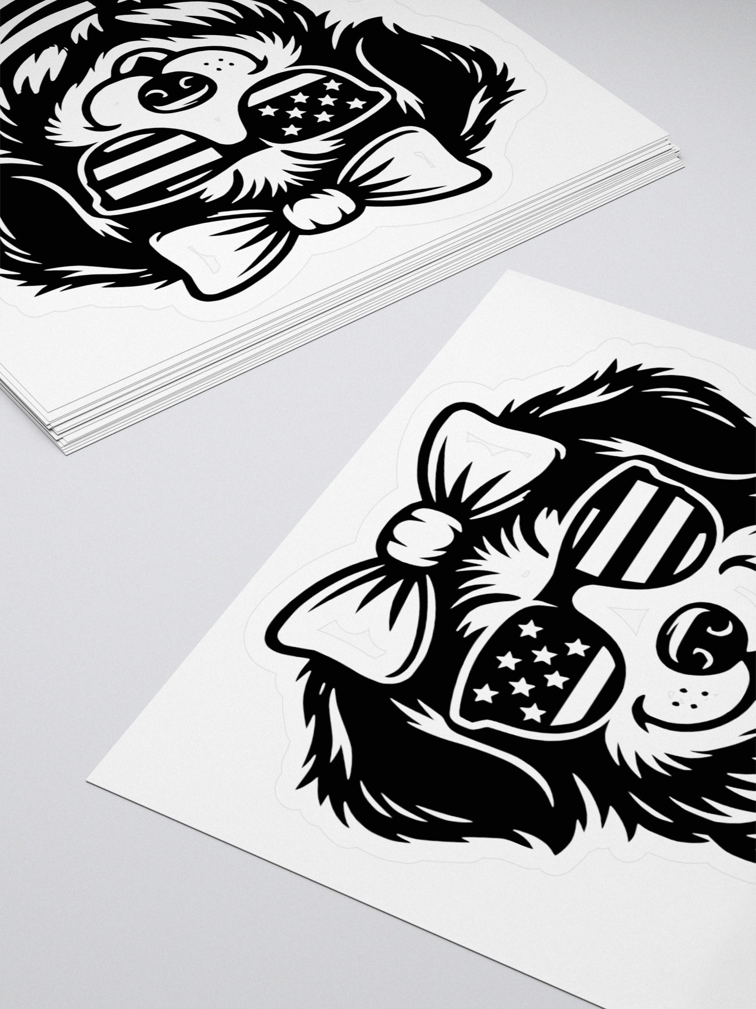 Flirty Patriotic Pup in Bandana | Border Collie Sticker product image (4)