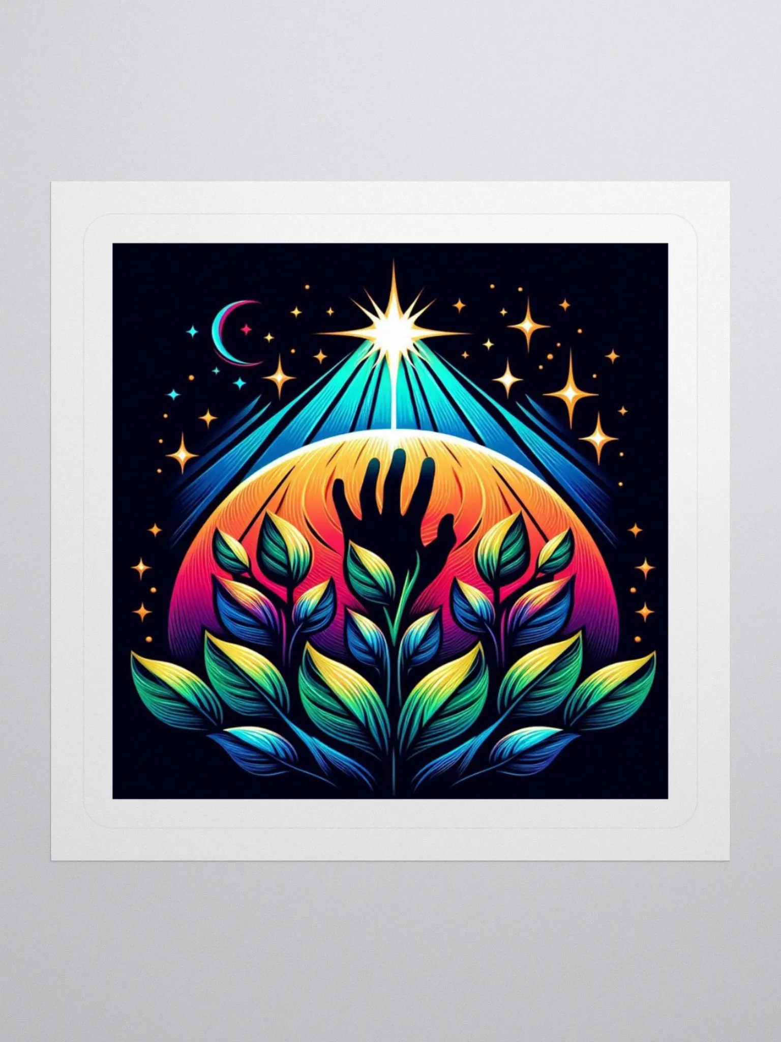 Starry Reach Kiss Cut Stickers product image (2)