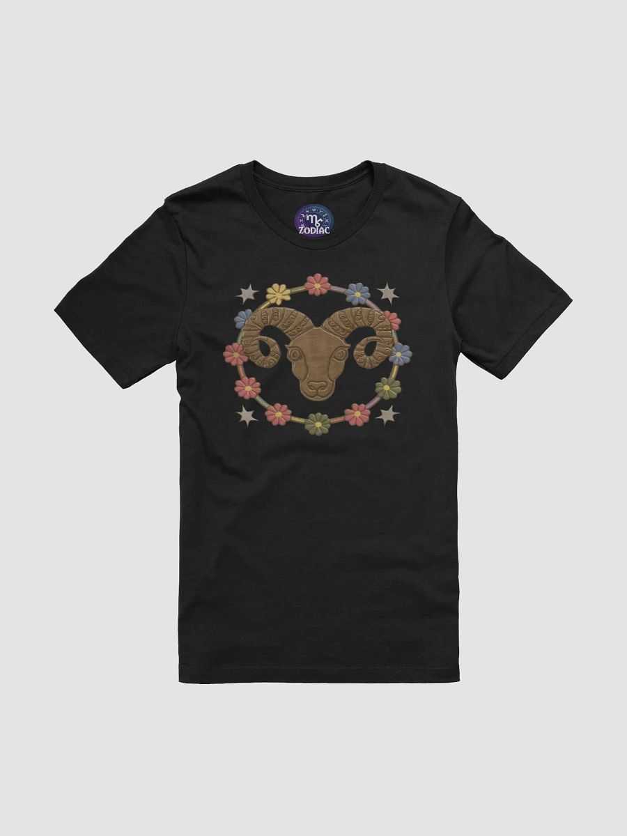 Exclusive Unisex Aries Zodiac T-Shirt - Floral Ram and Celestial Design | Perfect Gift for Astrology Enthusiasts product image (4)