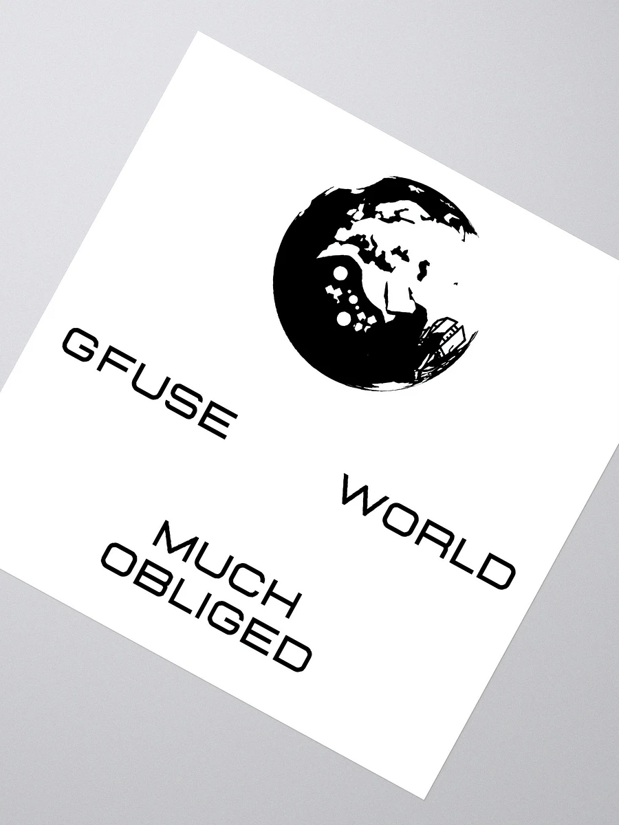 GFuse World Planet Stickers | Black Letters/Logo product image (3)