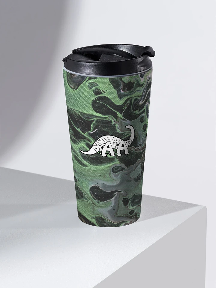 Metallic Green Fluid Acrylic Travel Mug product image (1)
