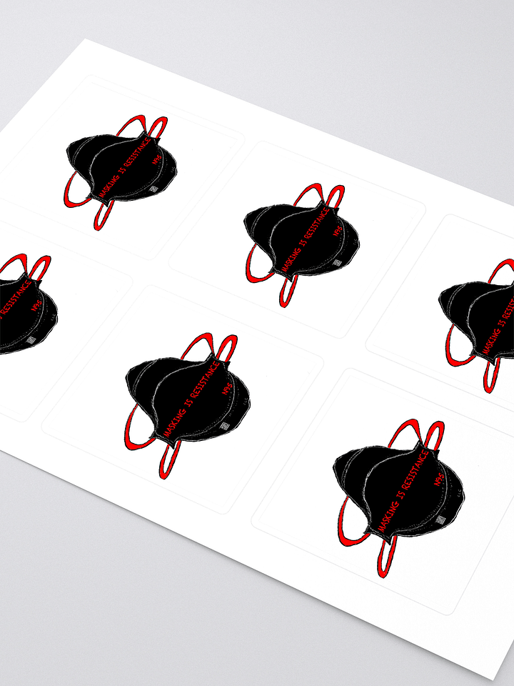 Masking Is Resistance sticker 6 pack product image (2)