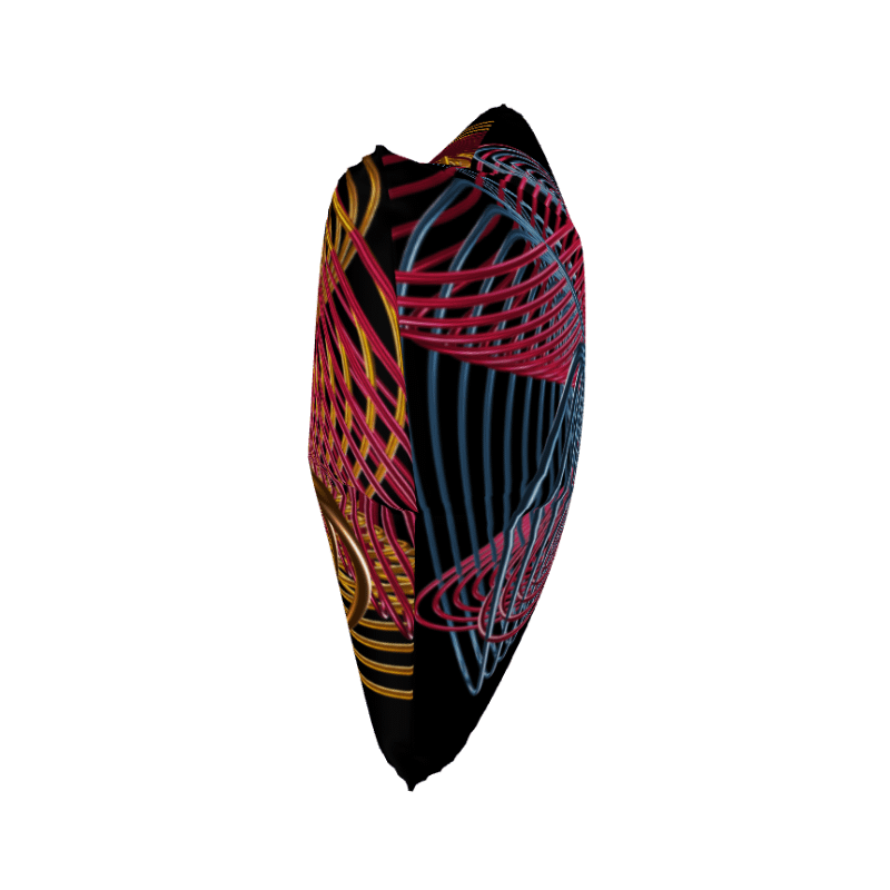 Oscilloscopic Dance 3+4 - Lissajous Figures Mathematical Art Pillow product image (4)