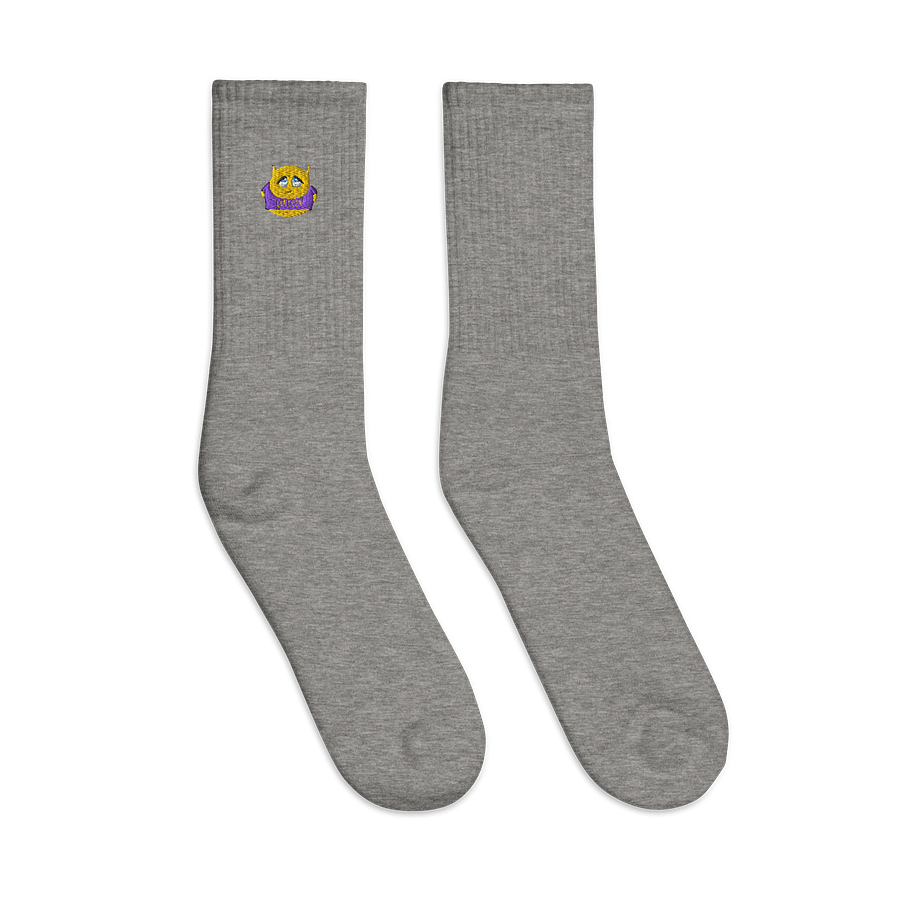 Got Bean? Cartoon Embroidered Socks Grey product image (3)