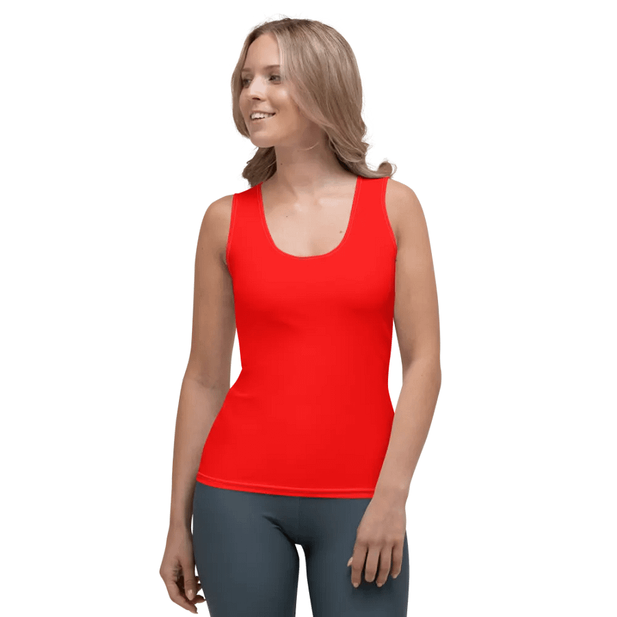 Plain Color Red Tank Top product image (1)