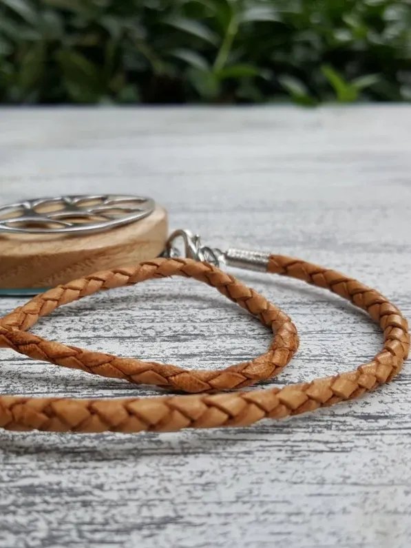 Natural Leather Bolo Wrap Bracelet | Handmade Accessory for Bellabeat Leaf Urban & Ivy product image (2)