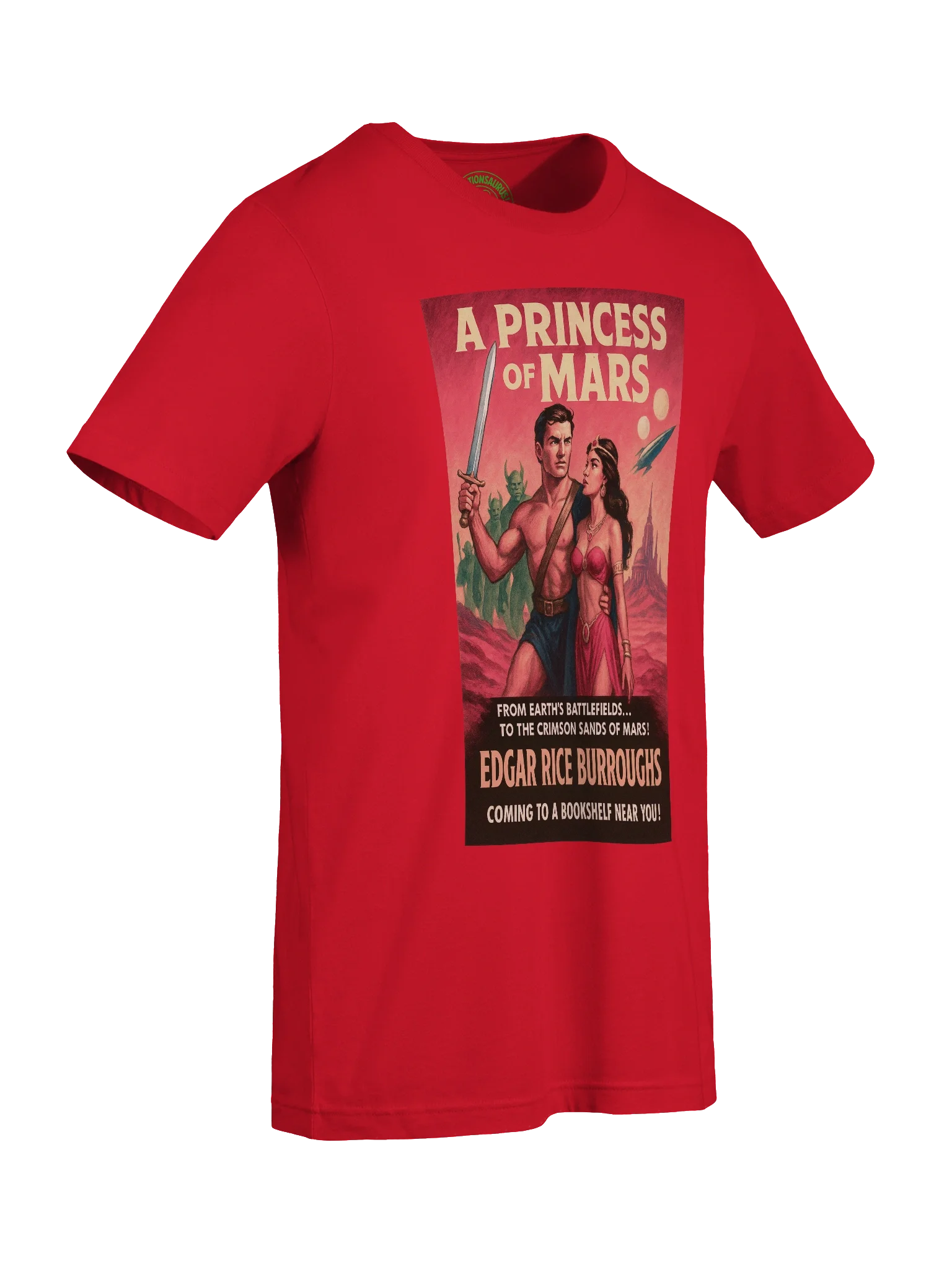 "A Princess of Mars" 1950's Faux Retro Film Poster Edgar Rice Burroughs Concert Tee Fit Unisex T-Shirt product image (9)