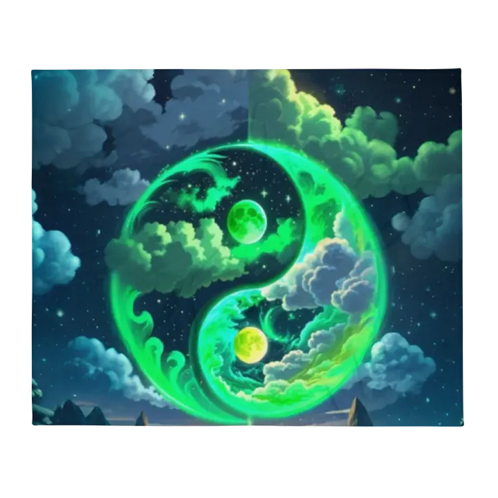 Cosmic Yin-Yang Dream Throw Blanket product image (1)