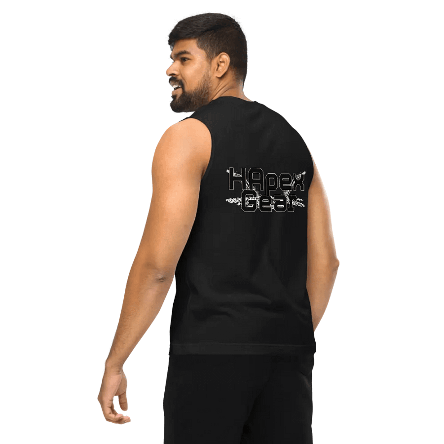 Muscle Tank - Embroidered - Black HApex Gear Black Logo product image (11)