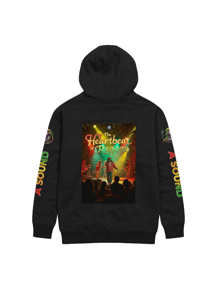 👕 The Heartbeat of Reggae: Signature Black Hoodie product image (2)