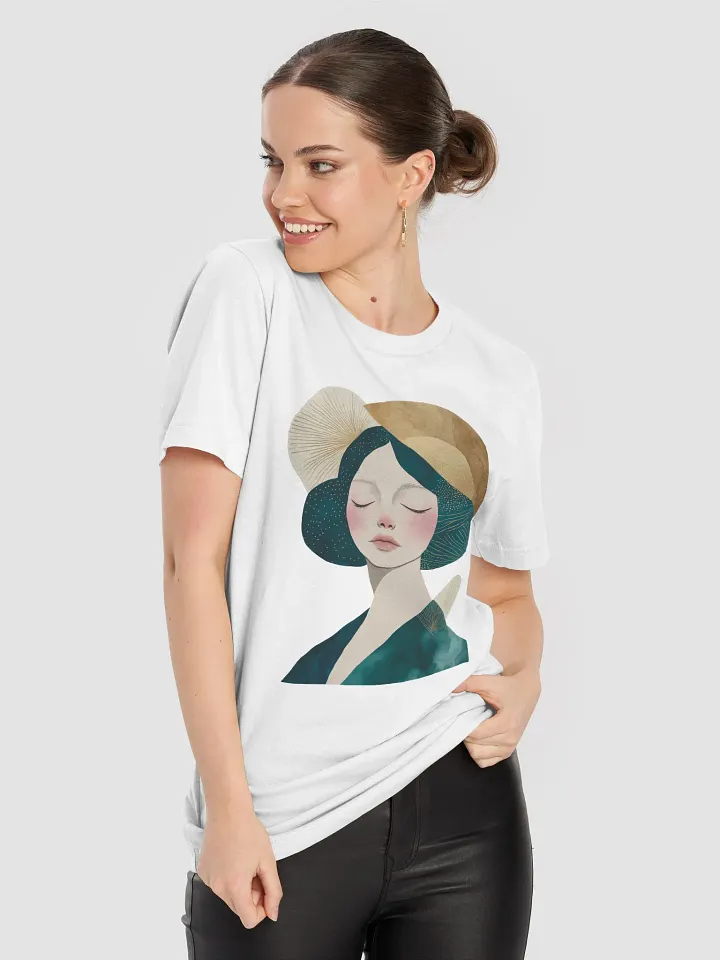 Golden Abstract Female Portrait T-Shirt product image (1)