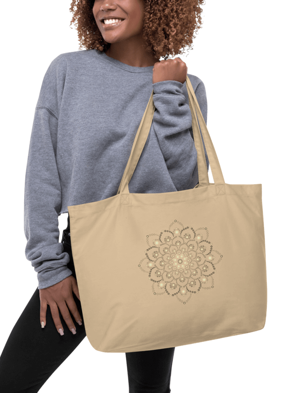 Golden-Brown Mandala Organic Cotton Tote product image (4)