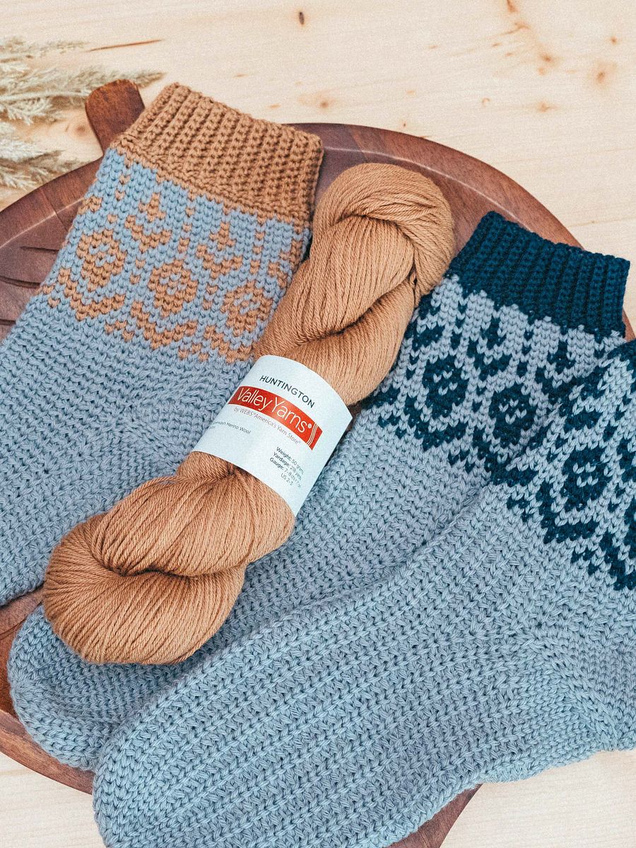 Crochet Colorwork Woodland Walker Crochet Socks - Free Pattern product image (4)