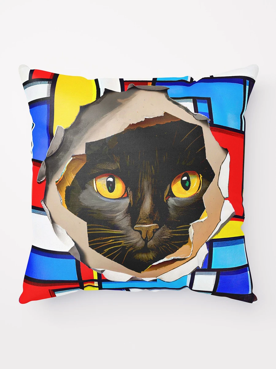 Overly Curious Black Cat Throw Pillow product image (5)