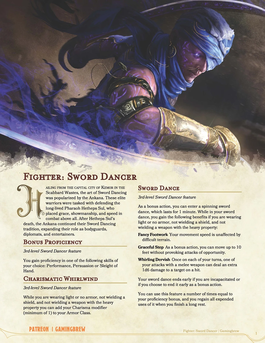 Sword Dancer | 5E Fighter Subclass product image (2)