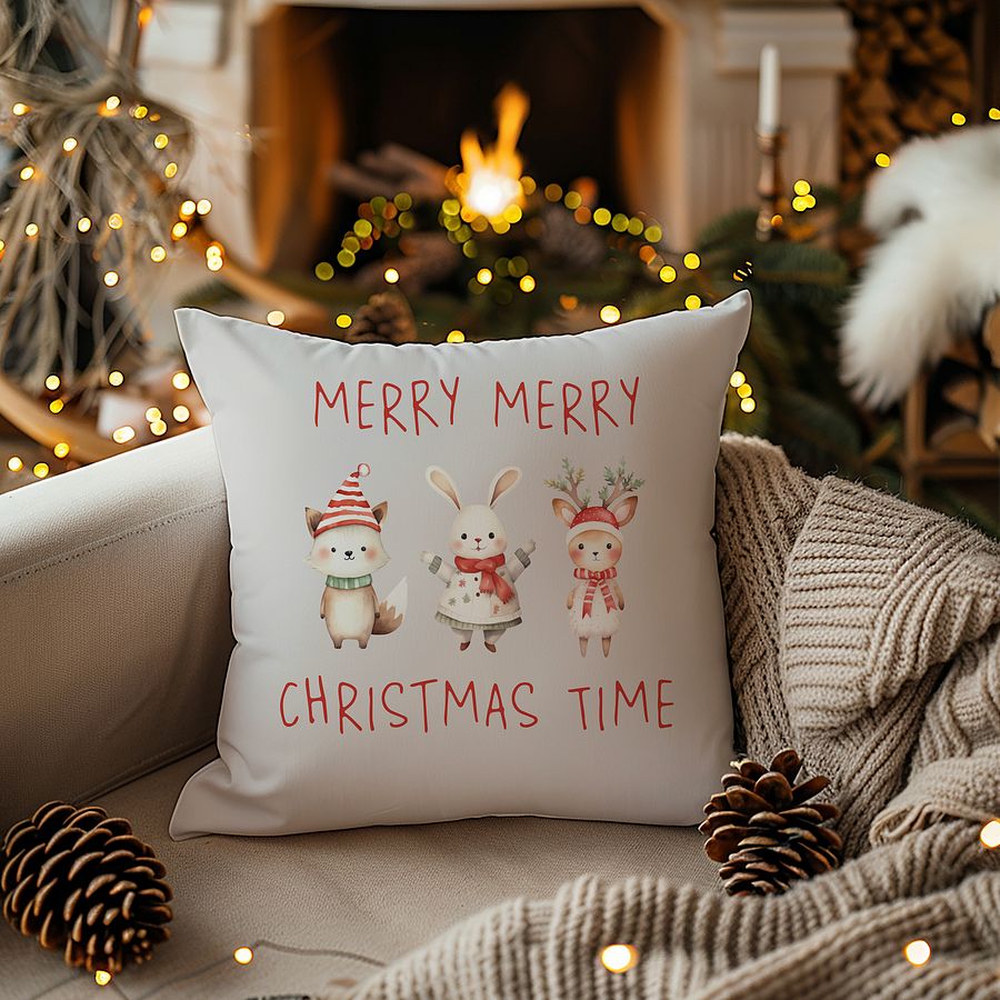 Festive Winter Friends Premium Pillow product image (5)