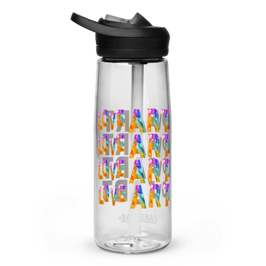 Camelback water bottle with trendy artful  design 'I Love Art' design. product image (4)