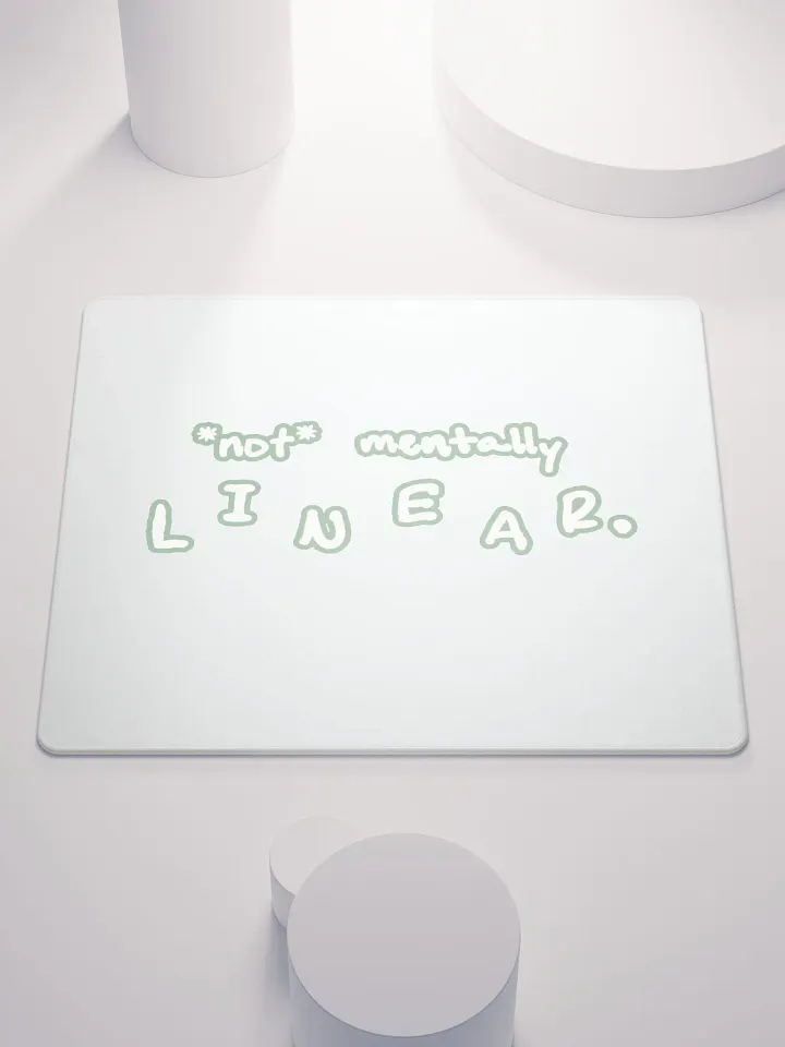 *not* mentally linear (lined design, #96B697) mouse pad product image (1)