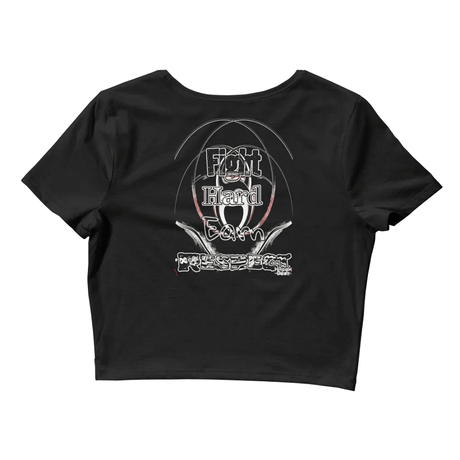 Fight Hard Earn Respect - Embroidered - Women's Crop Tee product image (5)