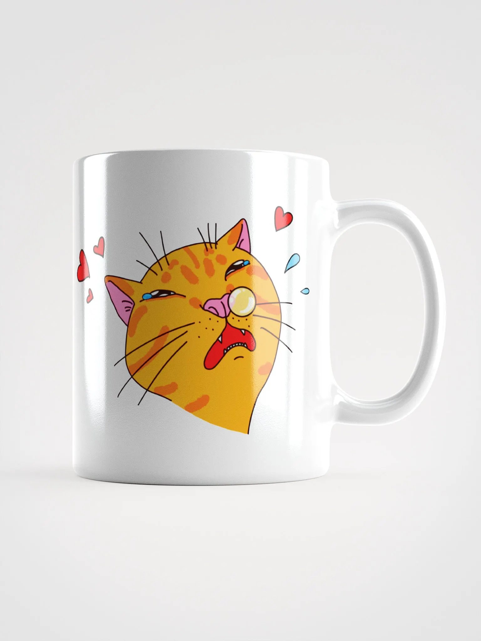 Achoo on You Orange Cat Mug Glossy White product image (1)
