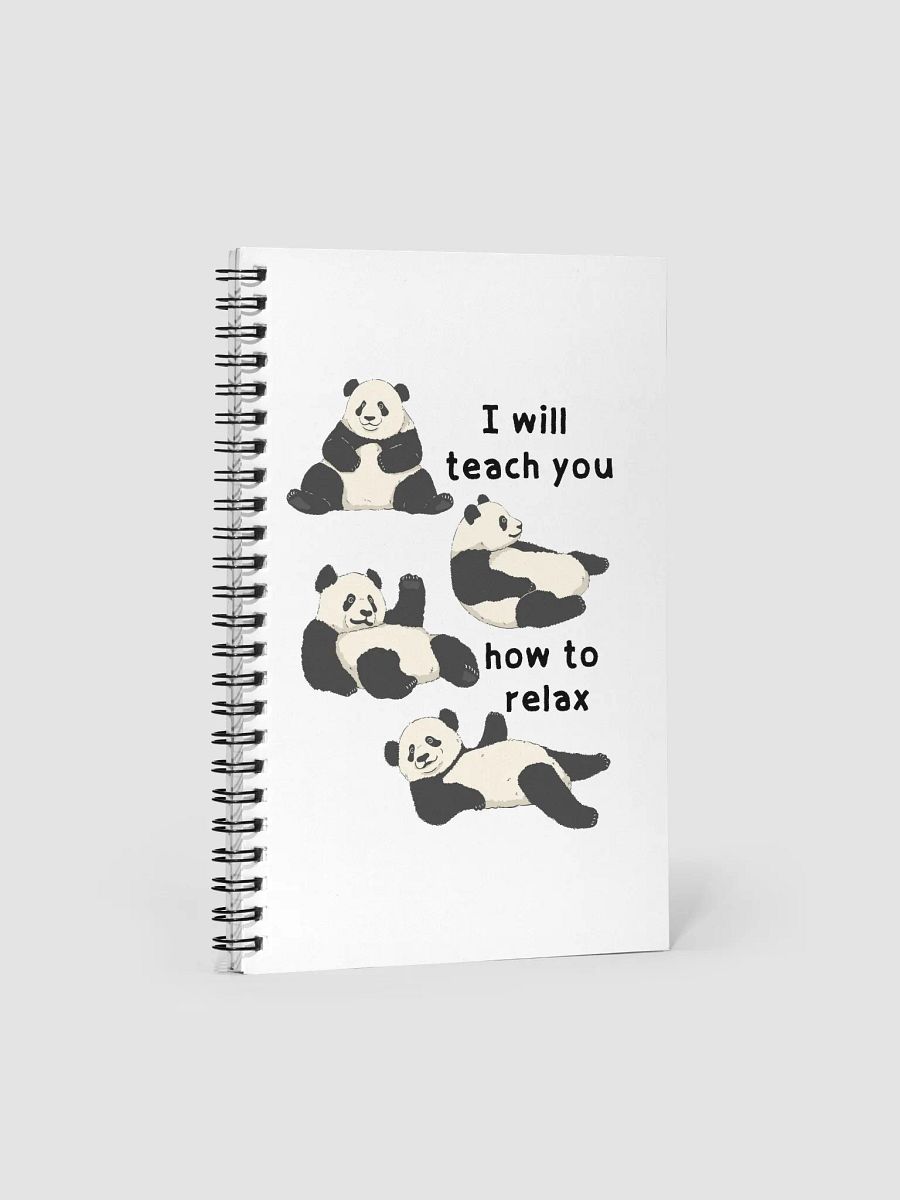 Lazy Panda Vibes Spiral Notebook product image (3)
