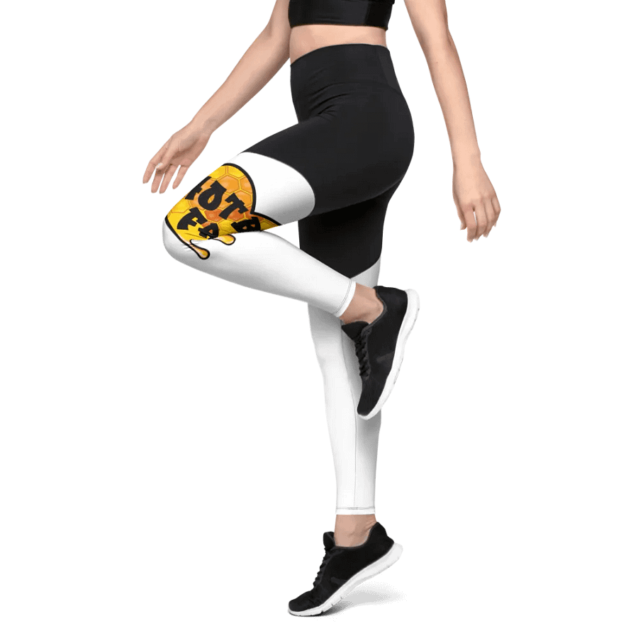 HOT BOX FAM GOLD HONEY COMB LOGO SPORT LEGGINGS product image (7)