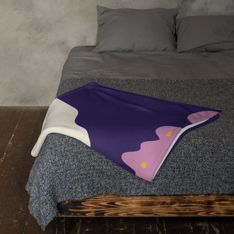 Violet & Golden Flowers Blanket product image (6)