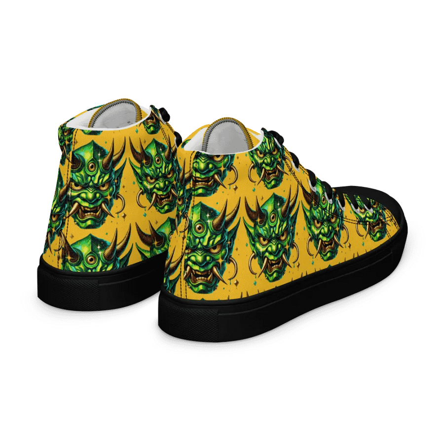 Mythical Green Oni High Top Canvas Shoes product image (11)
