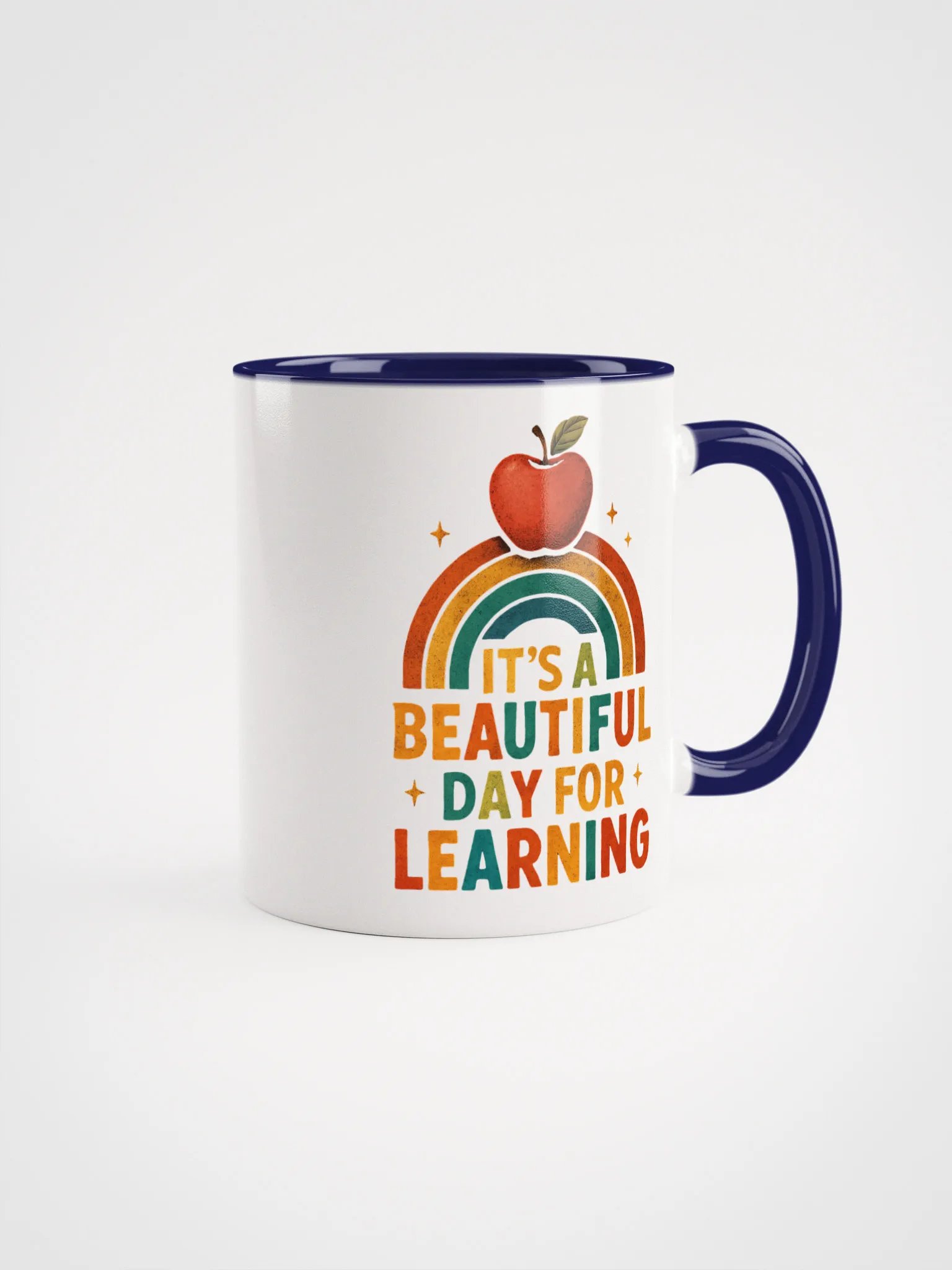 Beautiful Day for Learning Mug – Colorful Rainbow Teacher Cup product image (1)
