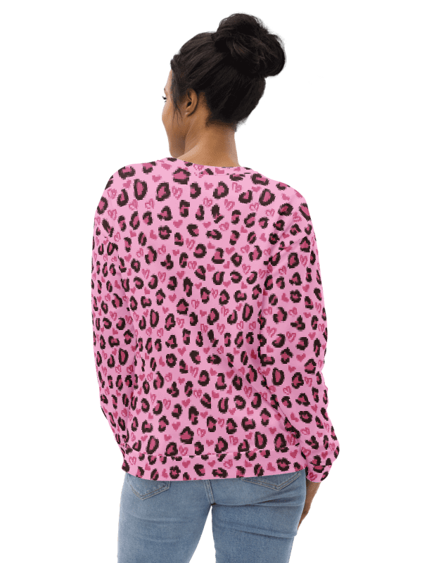 Sweatshirt with Leopard Print and graphic design product image (3)