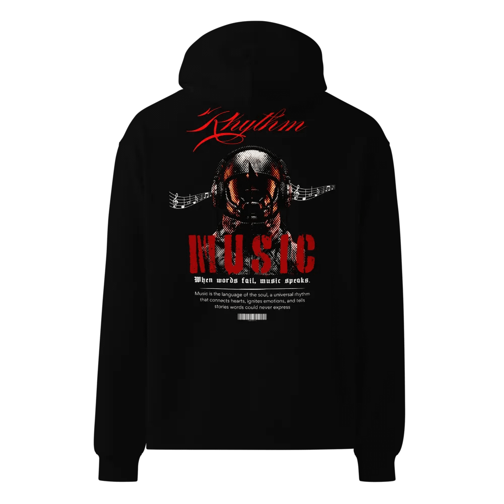 Rhythmic Flow Unisex Oversized Hoodie product image (4)