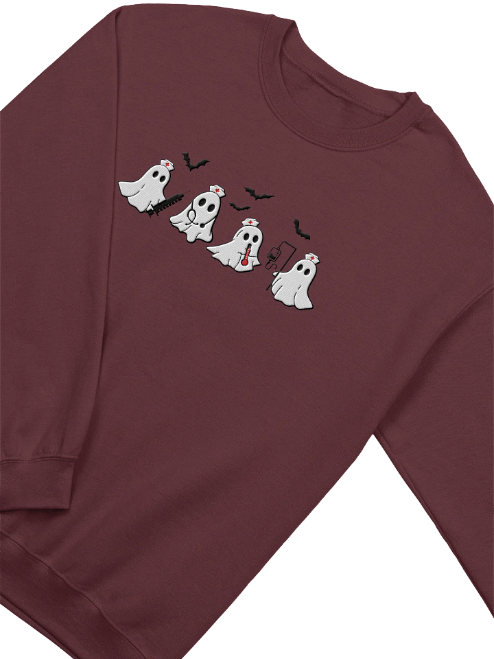 Embroidered Healthcare Inspired Ghosts Sweatshirt product image (4)