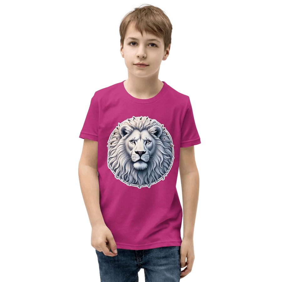 Whimsical White Lion Mane Youth T-Shirt product image (5)