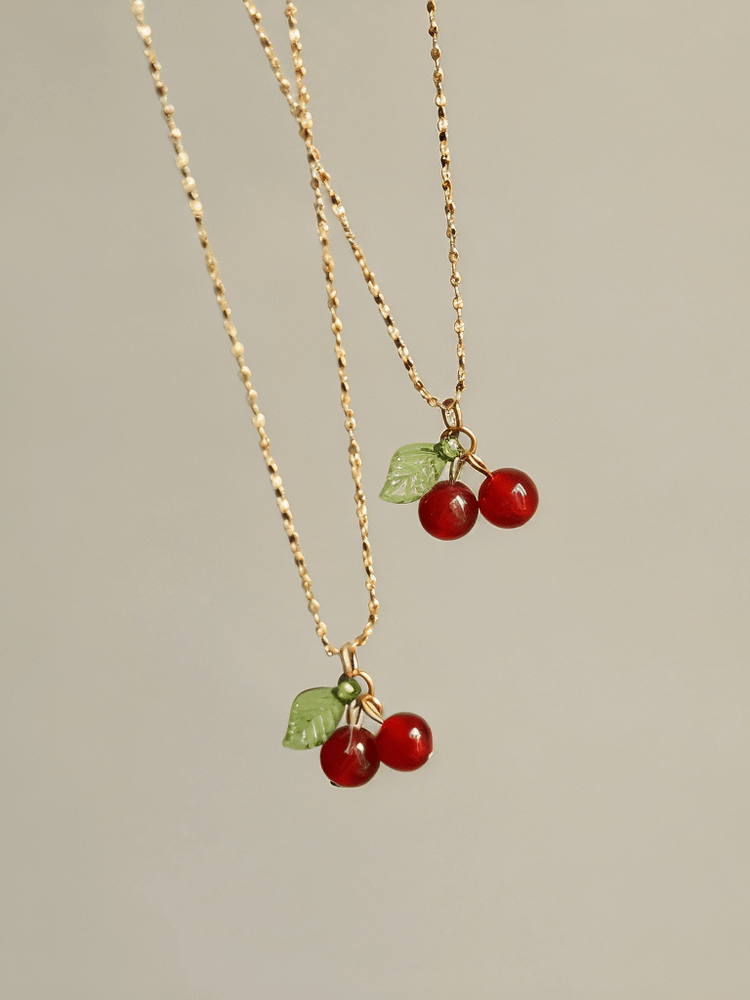 Red Cherry Necklace | 18K Gold Plated product image (7)