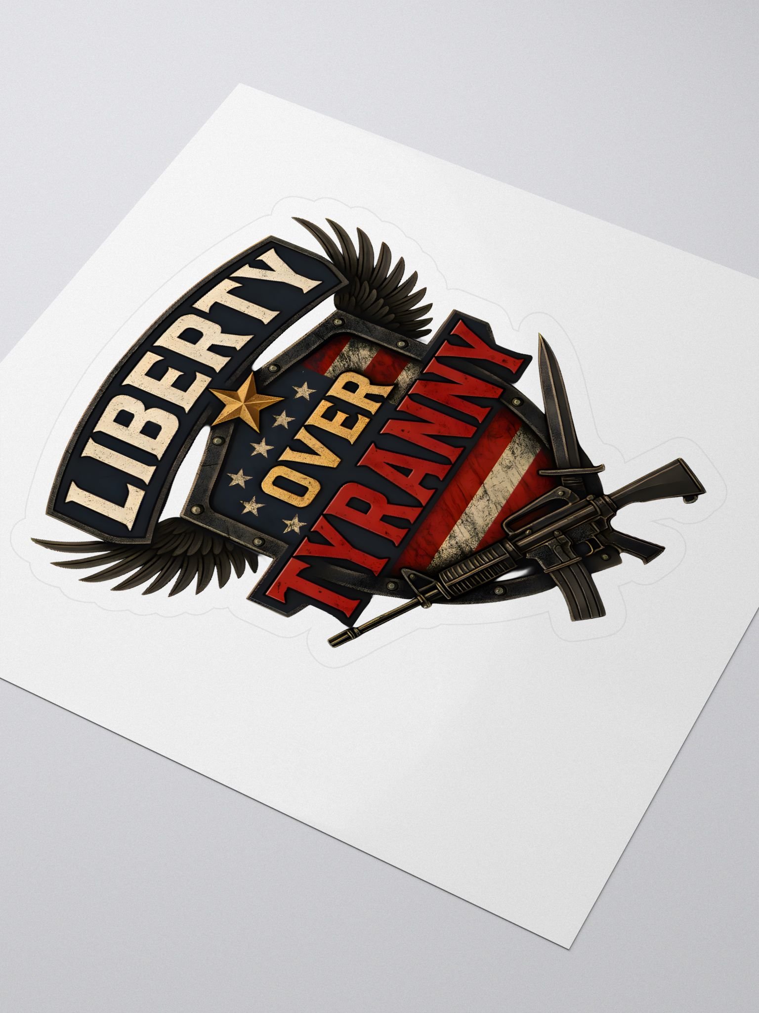 Liberty Over Tyranny Shield Stickers product image (3)