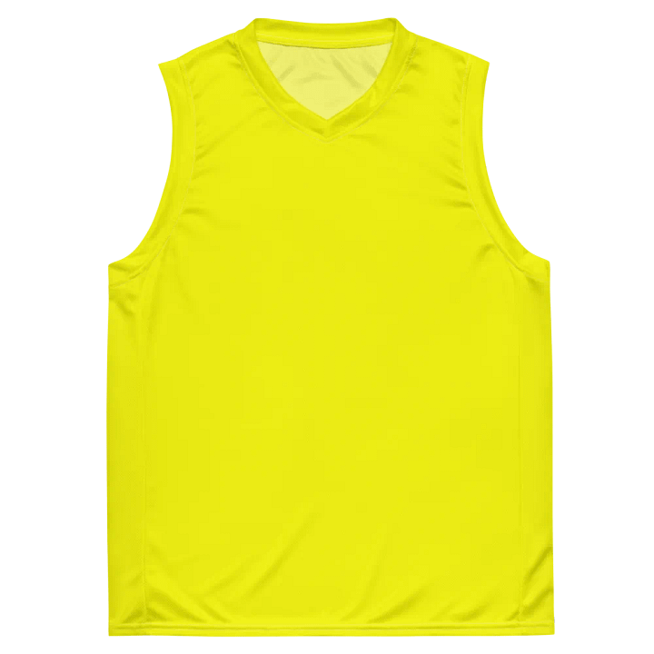 Plain Color Yellow Basketball Jersey product image (1)