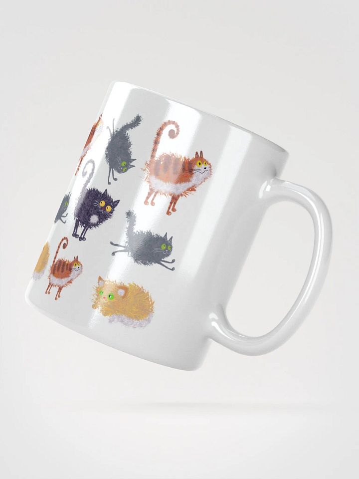 The Gridlock of Goofy Cats – Funny Cartoon Cat Mug product image (5)