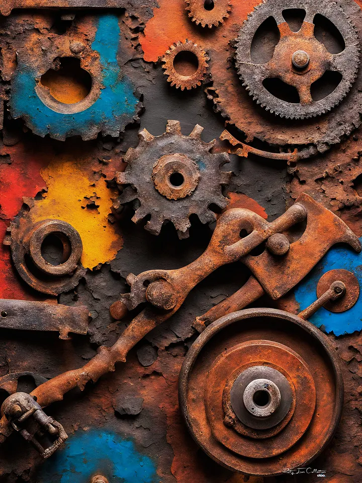 Rusty Metal Wall Art | Industrial Wall Decor product image (1)