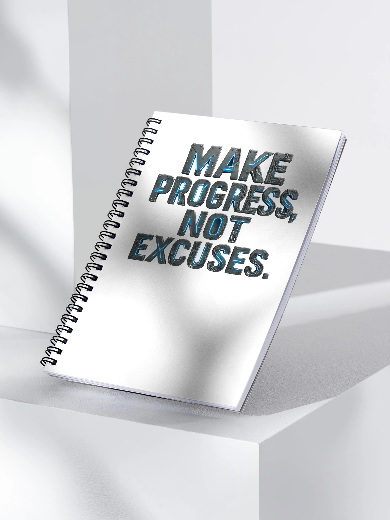 Make Progress, Not Excuses Spiraled Notebook product image (3)