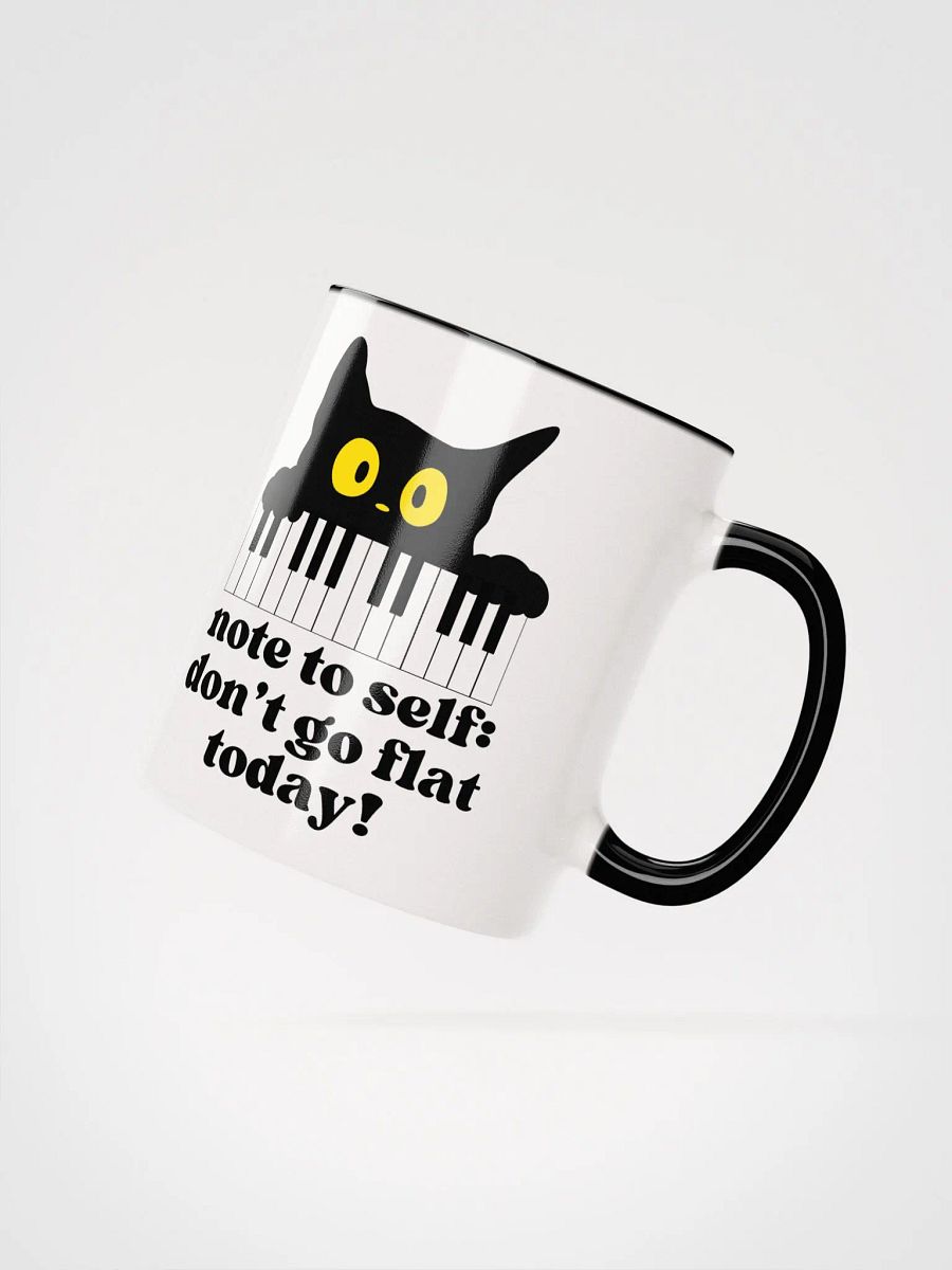 Note To Self: Don't Go Flat Today Mug - Gift For Singers And Cat Lovers product image (4)