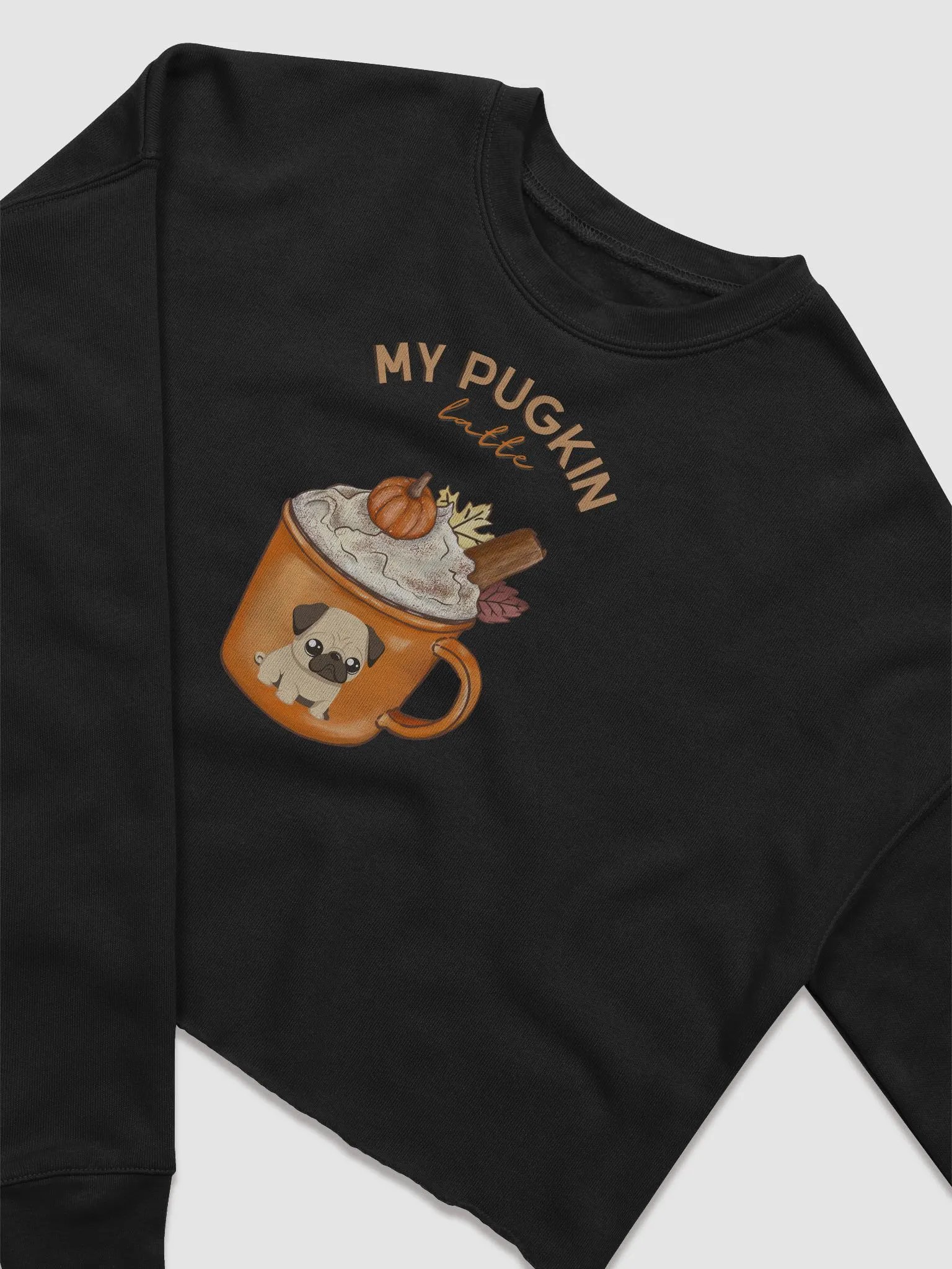 My Pugkin Latte Crop Sweatshirt product image (3)