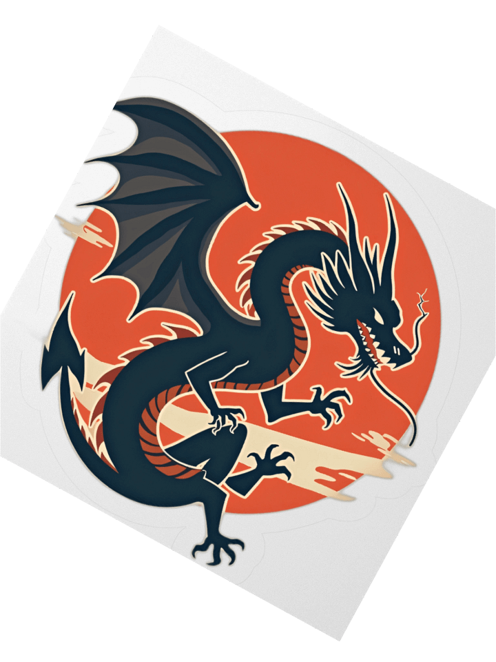 Dynamic Dragon Kiss Cut Stickers product image (2)