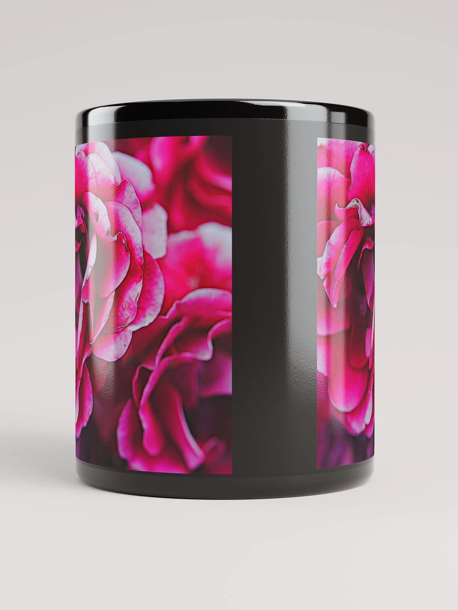 Dark Pink Flowers Black Coffee Mug product image (9)