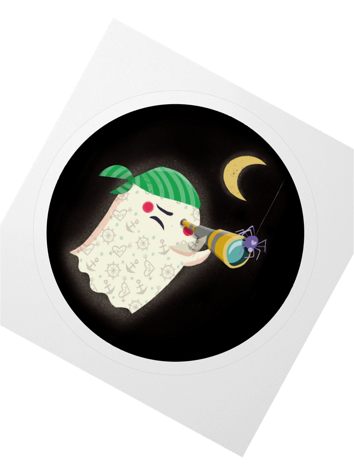 Little Ghost Pirate - Vinyl Sticker product image (1)