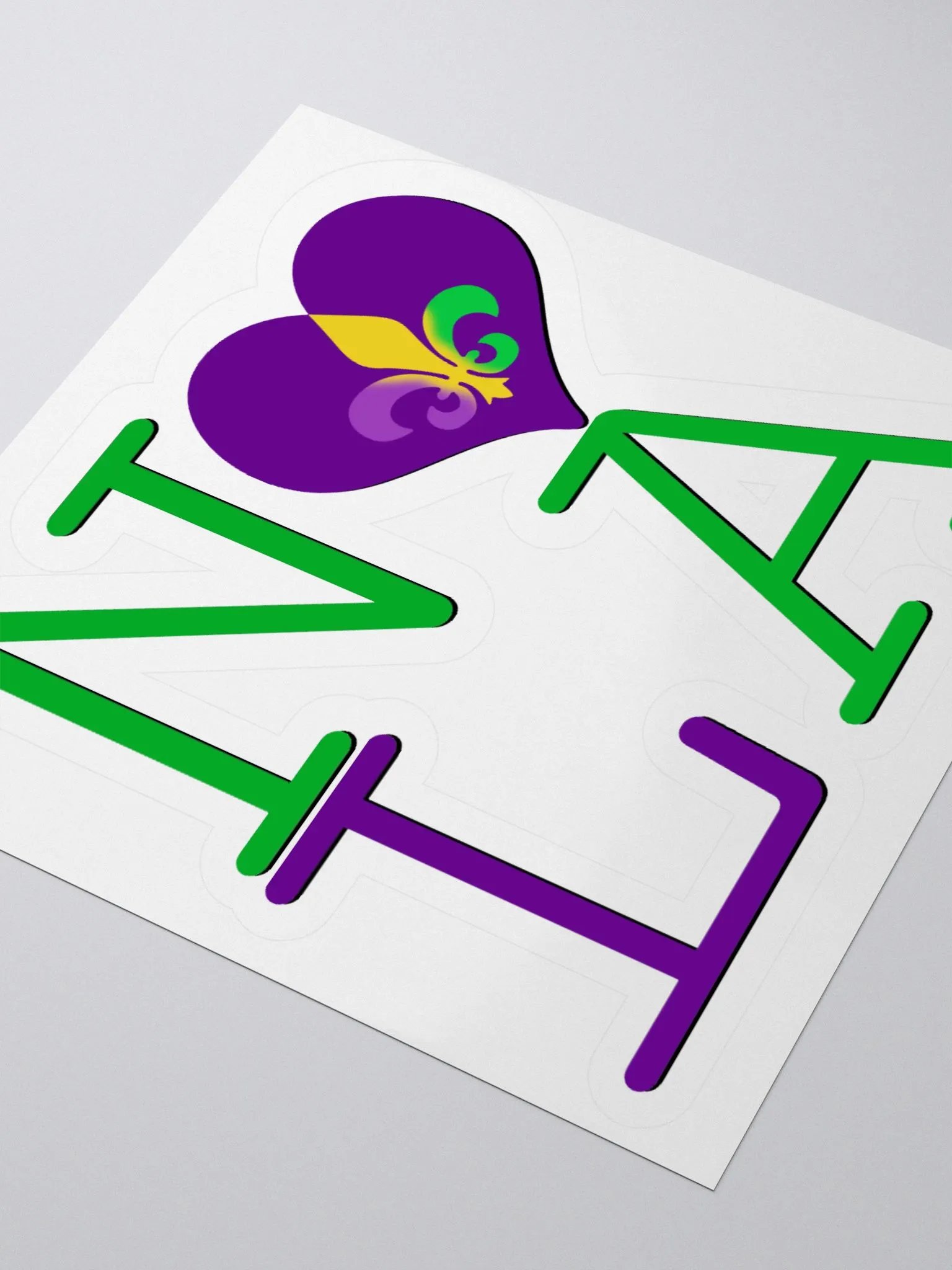 I LOVE NOLA **BIGSHOT STICKER** (MARDI GRAS + IMAGE POP) product image (3)