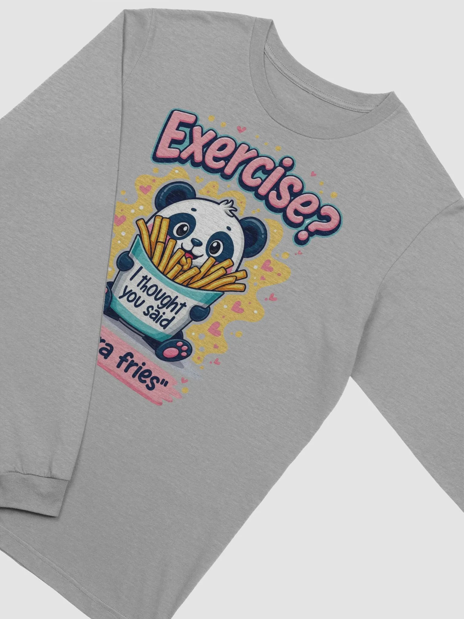 Extra Fries Panda Long Sleeve Tee product image (37)