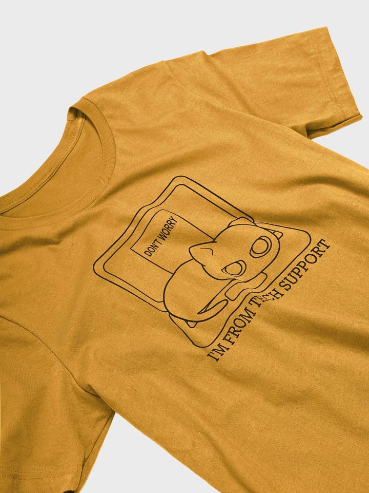Cat on Laptop Unisex Tee, Black Print product image (2)